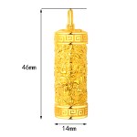 999 Pure Gold Acala Bodhisattva Guardian Pendant - Rooster Zodiac Birth Buddha